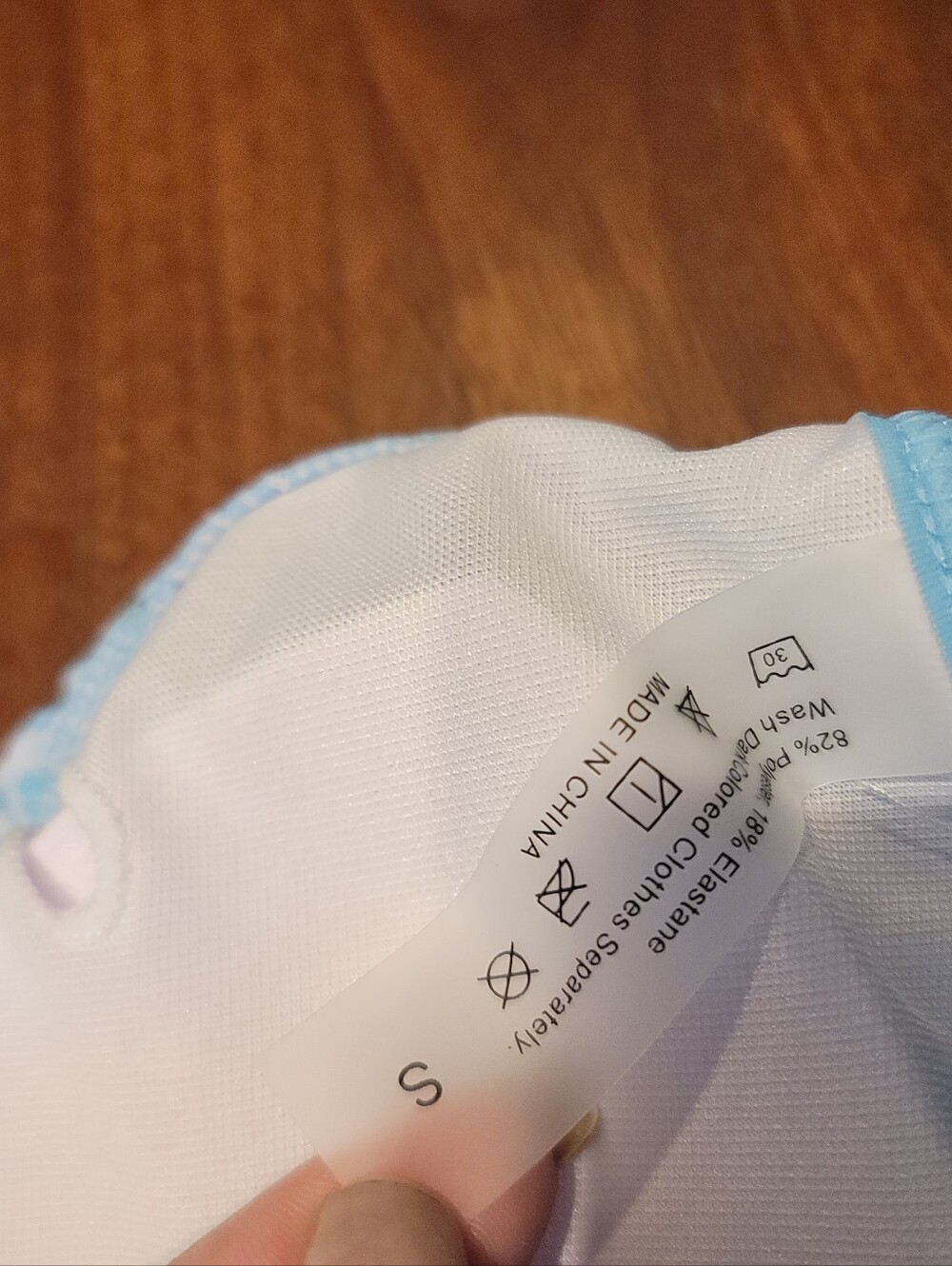 Baby Blue Daisy Print Tie Side Bikini Size Small NWOT - Picture 6 of 8